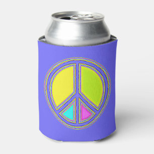 Rafraîchisseur Pour Canette Symbole PAIX avec des couleurs remplies