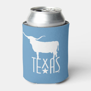 Rafraîchisseur Pour Canette Symboles du Texas, Longhorn, bleu