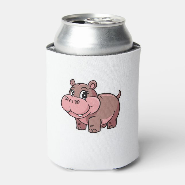 Rafraîchisseur Pour Canette T-Shirt à manches longues pour bébé mignon Hippo M (Can devant)