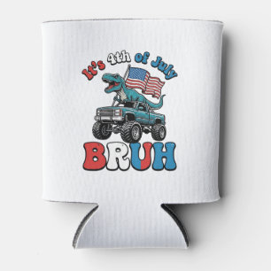 Rafraîchisseur Pour Canette T-shirt drôle du 4 juillet dinosaure camion monstr