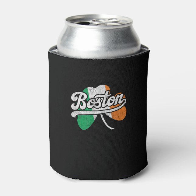 Rafraîchisseur Pour Canette T-shirt irlandais de Boston (Can devant)