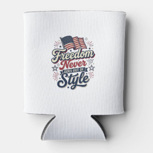 Rafraîchisseur Pour Canette T-shirt patriotique Freedom Never Goes Out Of Styl