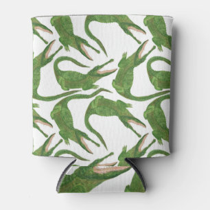 Rafraîchisseur Pour Canette Tableau d'aquarelle blanc crocodile