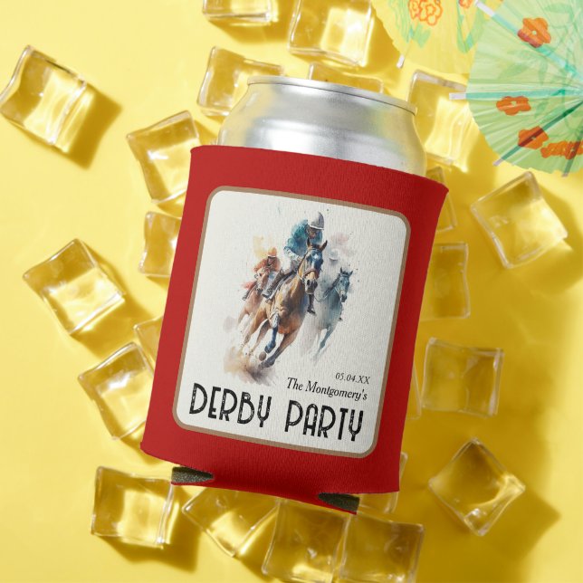 Rafraîchisseur Pour Canette Talk Derby to Me Racehorse Red (Été in situ)