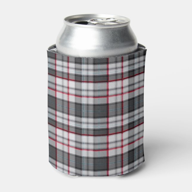 Rafraîchisseur Pour Canette Tartan à texture grise  (Can devant)