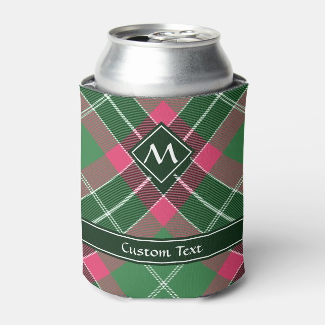 Rafraîchisseur Pour Canette Tartan vert et rose (Can devant)