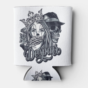 Rafraîchisseur Pour Canette tatouage Vintage de style chicano