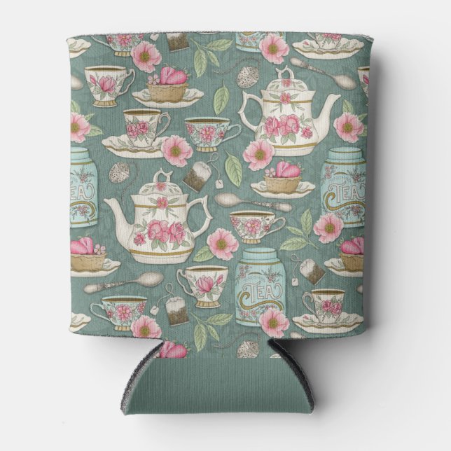 Rafraîchisseur Pour Canette Tea Party vintage peut refroidir (Devant)