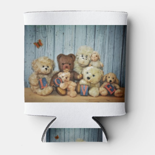 Rafraîchisseur Pour Canette Teddy avec des amis (Devant)