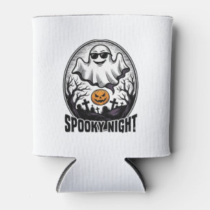 Rafraîchisseur Pour Canette Tee Art Cool Ghost Halloween Vintage Gravure_1