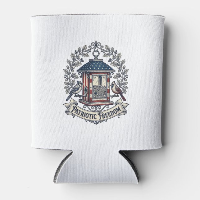 Rafraîchisseur Pour Canette Tee-shirt graphique vectoriel de mangeoire à oisea (Devant)