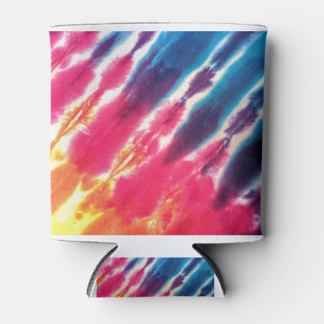 Rafraîchisseur Pour Canette Teinture rose bleu pourpre jaune (Devant)