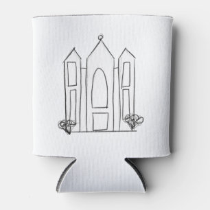 Rafraîchisseur Pour Canette Temple mormon simple moderne LDS Salt Lake City