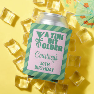 Rafraîchisseur Pour Canette Tendy Rose & Vert Un Tini Bit Ancien 30e anniversa
