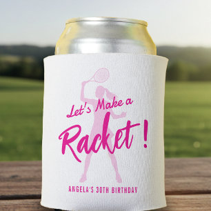 Rafraîchisseur Pour Canette Tennis Faisons du Bruit Rose Fête d'Anniversaire