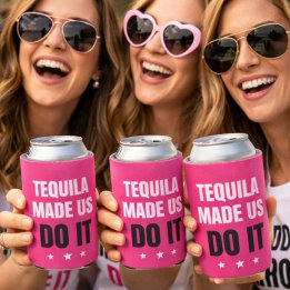 Rafraîchisseur Pour Canette Tequila Made Us Do It | Bride Squad Drinking