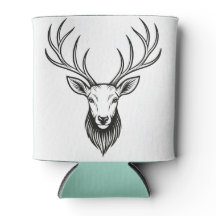 Tête de cerf avec un refroidisseur de boîtes de co
