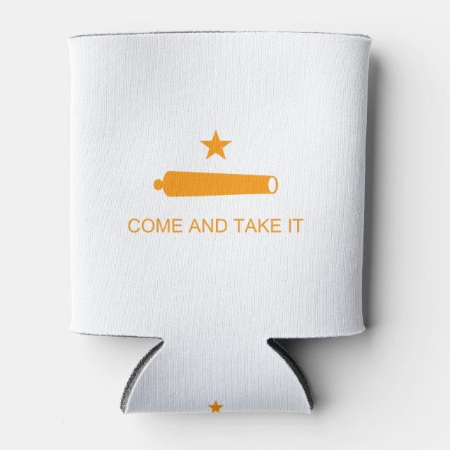 Rafraîchisseur Pour Canette Texas Come and Take It Flag - Orange (Devant)