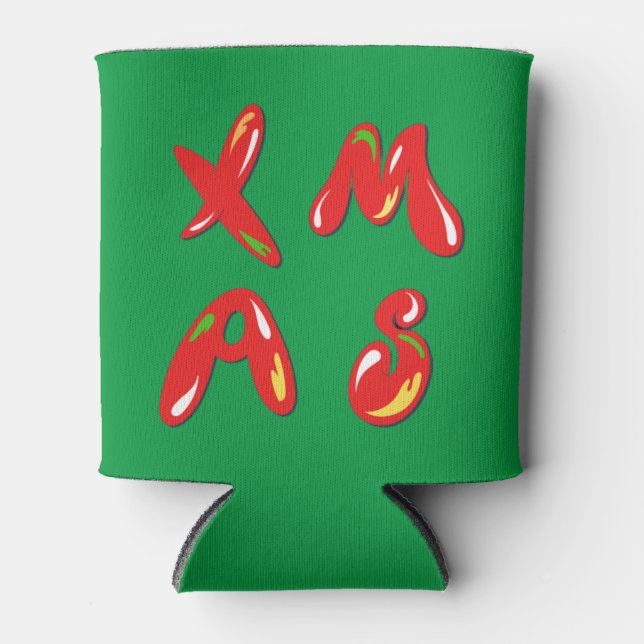 Rafraîchisseur Pour Canette Texte de la bulle de Noël (Devant)