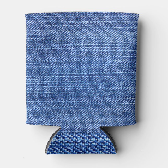 Rafraîchisseur Pour Canette Texture du tissu de denim bleu (Devant)