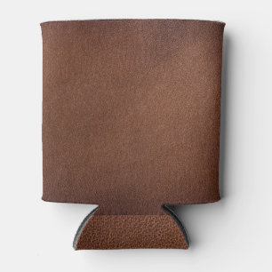 Rafraîchisseur Pour Canette Texture en cuir authentique, véritable arrière - p