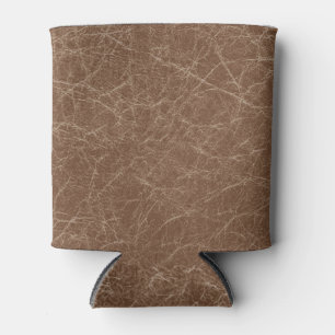 Rafraîchisseur Pour Canette Texture en Cuir Naturel : Brown sans soudure Détai