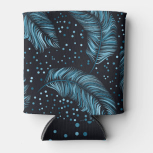 Rafraîchisseur Pour Canette Texture en plumes foncées sans couture, vintage ab