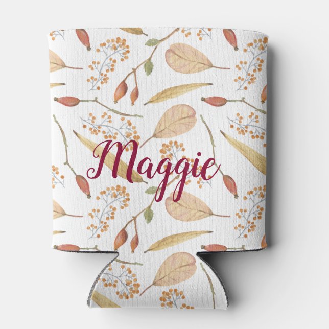 Rafraîchisseur Pour Canette Thanksgiving Fall Woodland Motif (Dos)