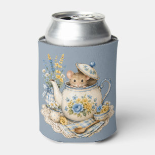 Rafraîchisseur Pour Canette Théière Fantaisiste Maison de Souris Cottagecore F