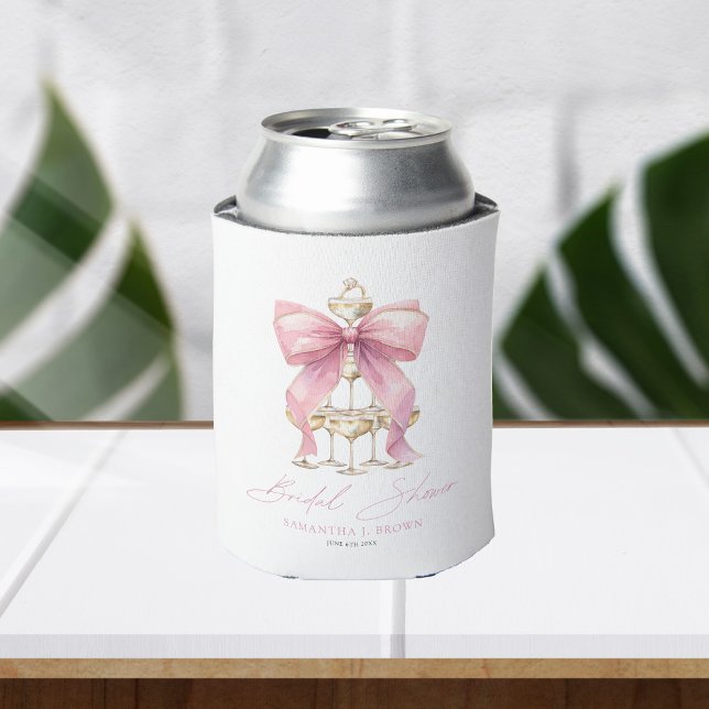 Rafraîchisseur Pour Canette Thème de Noces de Coquette Rose (Créateur téléchargé)