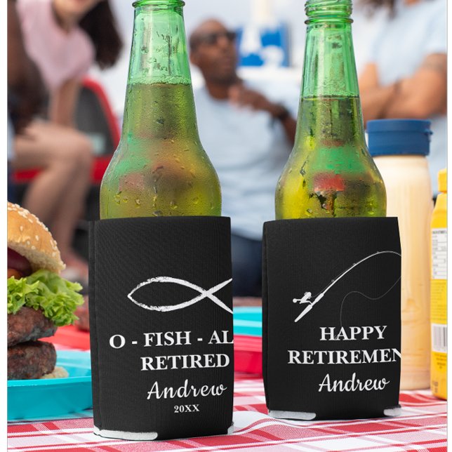 Rafraîchisseur Pour Canette Thème de pêche Fête de retraite  (Créateur téléchargé)