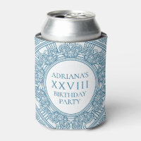 Thème de soirée toge grecque avec motif bleu