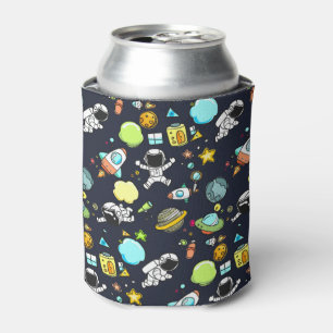 Rafraîchisseur Pour Canette Thème spatial cool - Astronauts & Rocket Ships