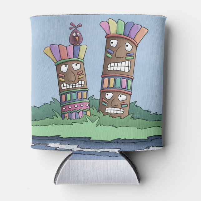 Rafraîchisseur Pour Canette Tiki Bird Rosebud Can Cooler (Devant)