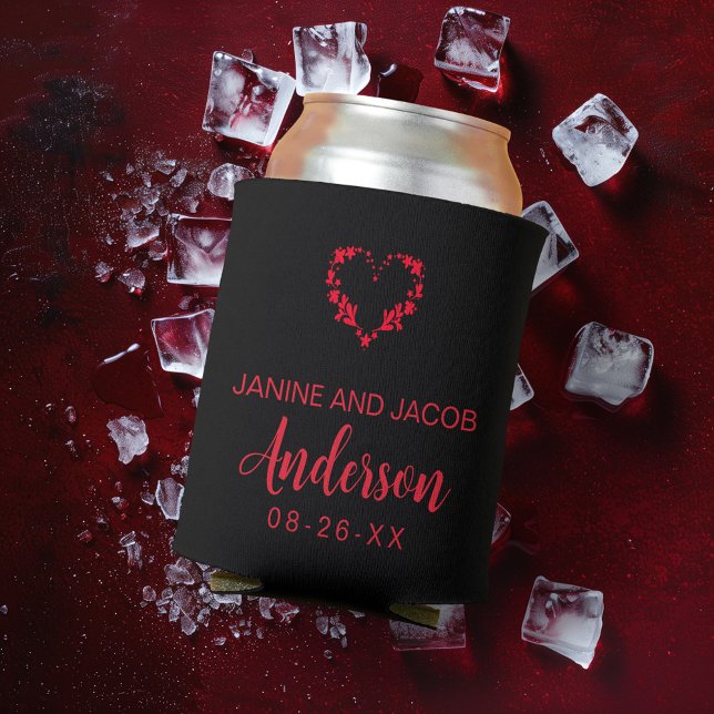 Rafraîchisseur Pour Canette Til Death Do Us Part Gothique Moody Noir et Rouge (Créateur téléchargé)