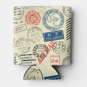 Rafraîchisseur Pour Canette Timbres vintages : Collection de décors intemporel