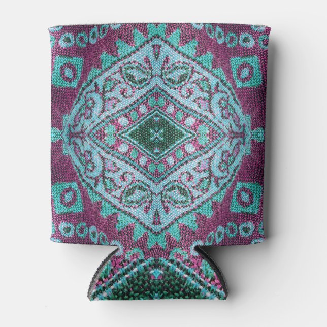 Rafraîchisseur Pour Canette tissu arabesque, cachemire complexe, géométrie des (Devant)