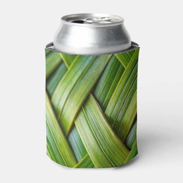 Rafraîchisseur Pour Canette Tissu de bambou vert frais (Can devant)