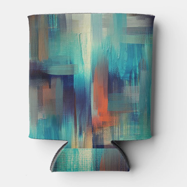 Rafraîchisseur Pour Canette Toile Texture : Peinture à l'huile sans joint (Devant)