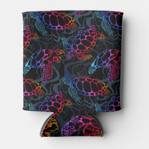 Rafraîchisseur Pour Canette Tortue de mer psychédélique : Boho Ocean