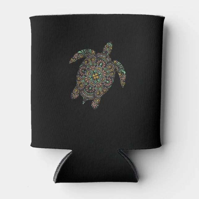 Rafraîchisseur Pour Canette Tortue de mer tribale hawaïenne (Devant)