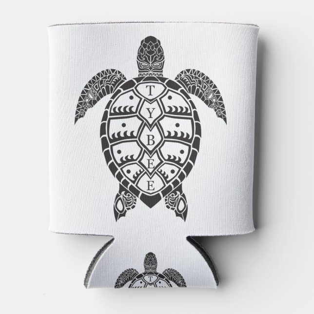 Rafraîchisseur Pour Canette tortue noire tybee (Devant)