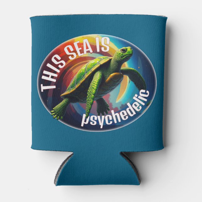 Rafraîchisseur Pour Canette Tortue verte flottant dans l'avion astral (Devant)