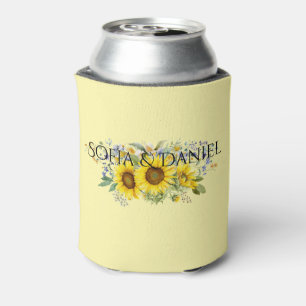 Rafraîchisseur Pour Canette Tournesol bleu mariage sauvage jaune