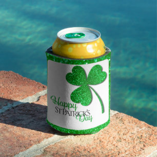 Rafraîchisseur Pour Canette Trèfle scintillant vert Joyeuse St Patrick