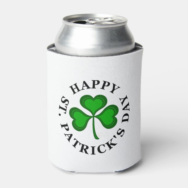 Rafraîchisseur Pour Canette Trèfle vert JOYEUX ST. PATRICK (Can devant)