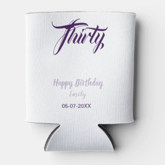 Rafraîchisseur Pour Canette Trente ans 30ème violet pastel nom date style
