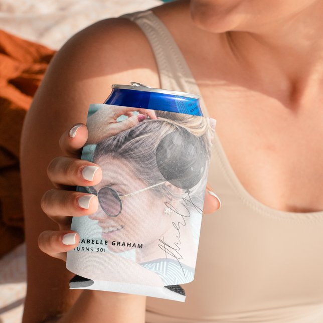 Rafraîchisseur Pour Canette Trente Balloirs | Photo fête du 30e anniversaire (Créateur téléchargé)