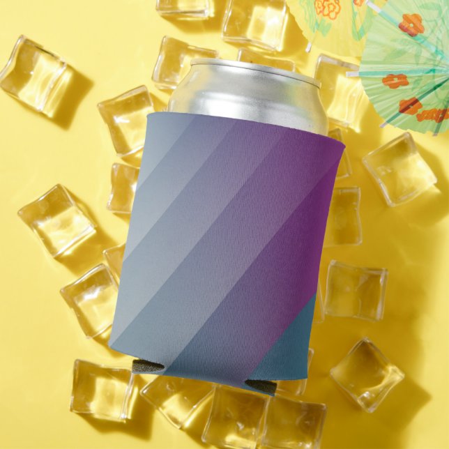 Rafraîchisseur Pour Canette triangles gris magenta turquoise (Été in situ)