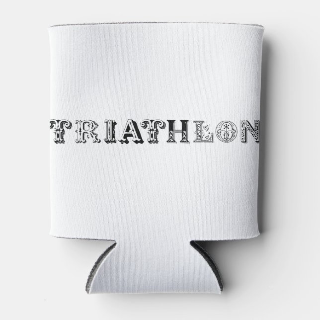 Rafraîchisseur Pour Canette Triathlon cool logo for all sport lovers (Devant)